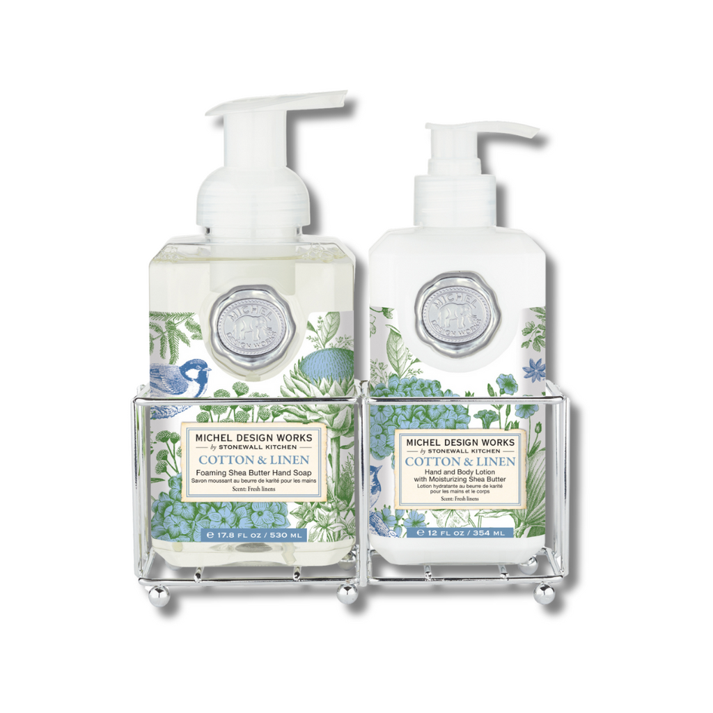 Cotton & Linen Hand Care Caddy - Fresh & Elegant