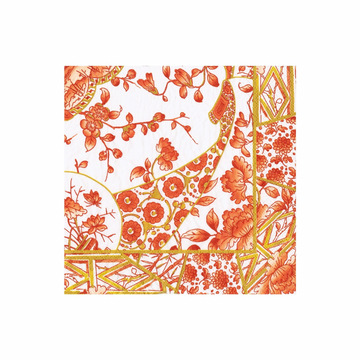 Gilded Porcelain Coral Dinner Napkins – Elegant & Sustainable Dining