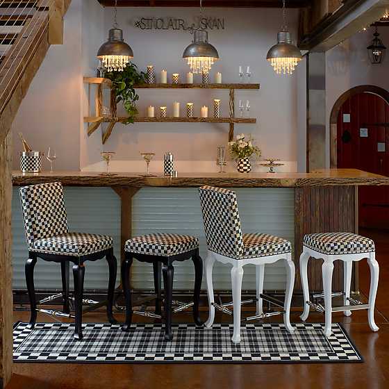 MacKenzie-Childs Courtly Check Flicker 5" – Elegant LED Pillar Candle