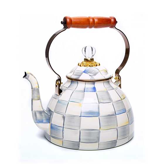MacKenzie Childs Sterling Check 3 Quart Tea Kettle – Birds Of A