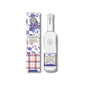 Paisley & Plaid Bubble Bath – Elegant Glass Bottle with Stopper