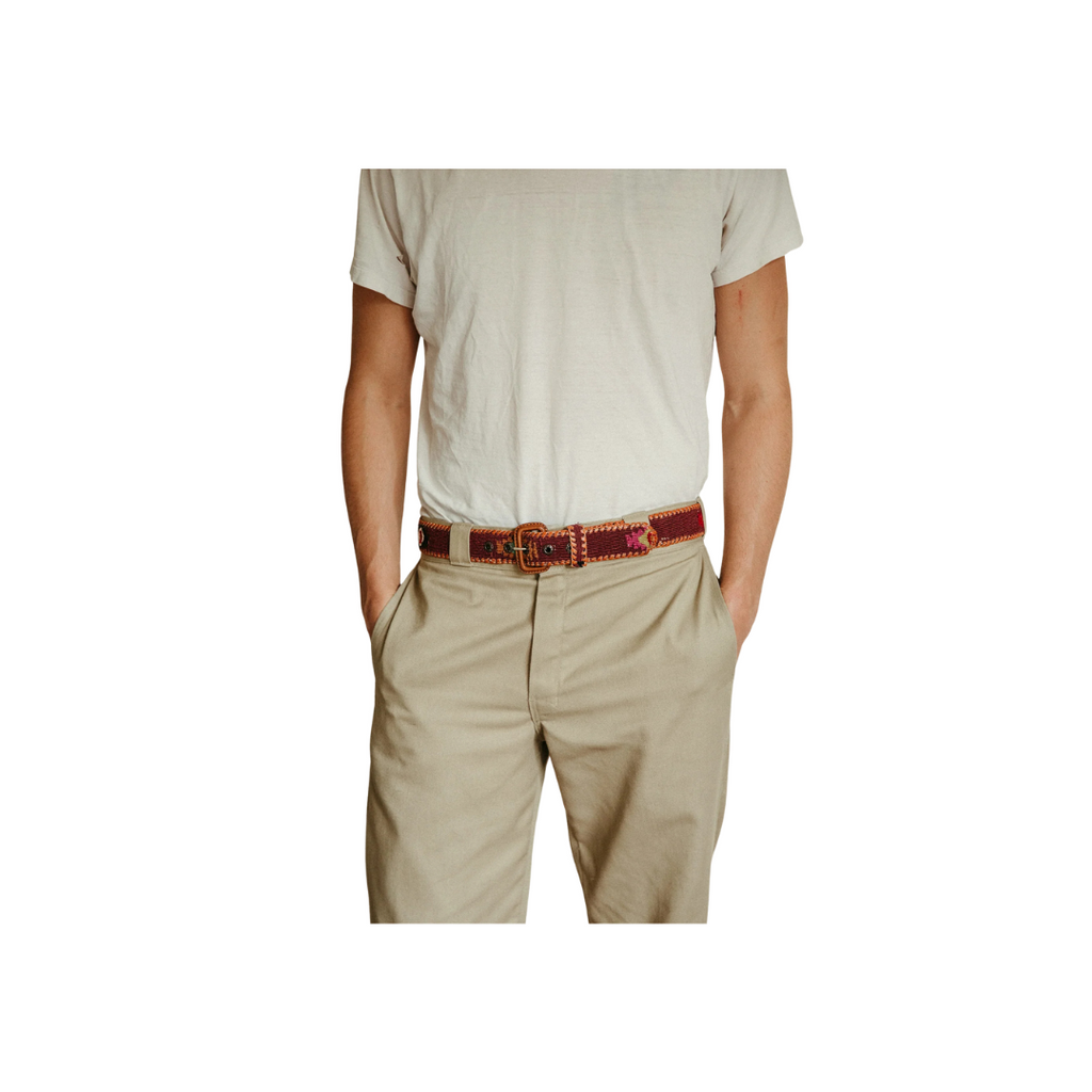 The Ahmun Belt – Handwoven Textile with Premium Leather